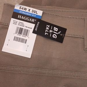 Haggar | Pants | Haggar Mens Khaki City Flex Straight Fit Pants Nwt 